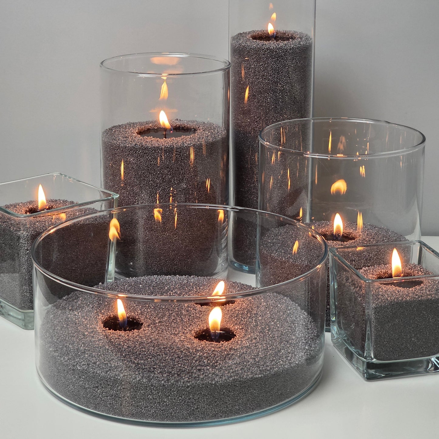Dark Grey Candle Sand Wax in bags