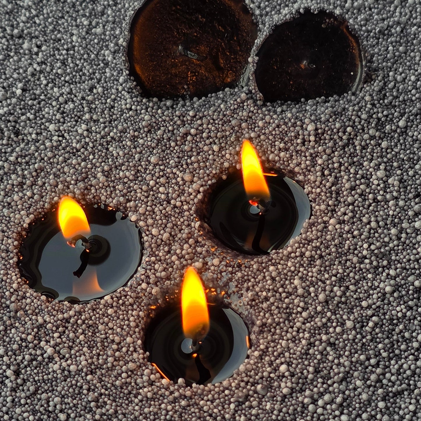 Dark Grey Candle Sand Wax in bags