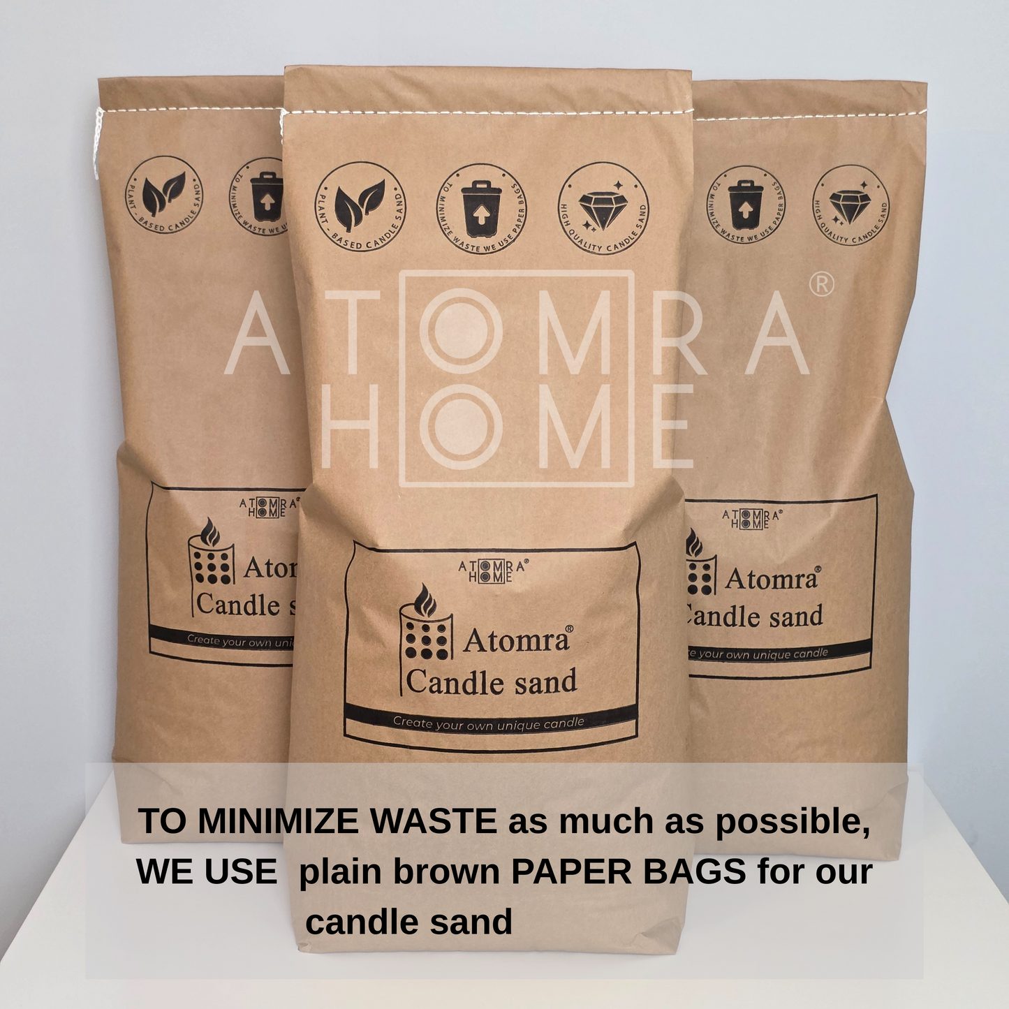 Black Candle Sand Wax in bags
