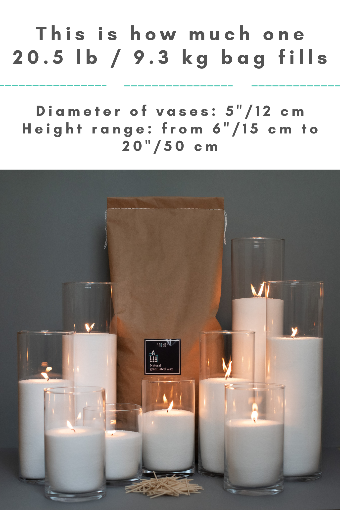 Candle Sand Wax 9.3 kg + 150 wicks