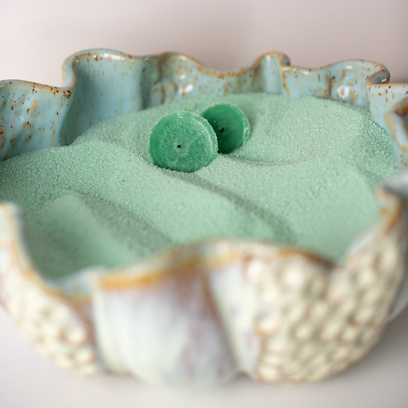 Ice Green Candle Sand Wax in bags