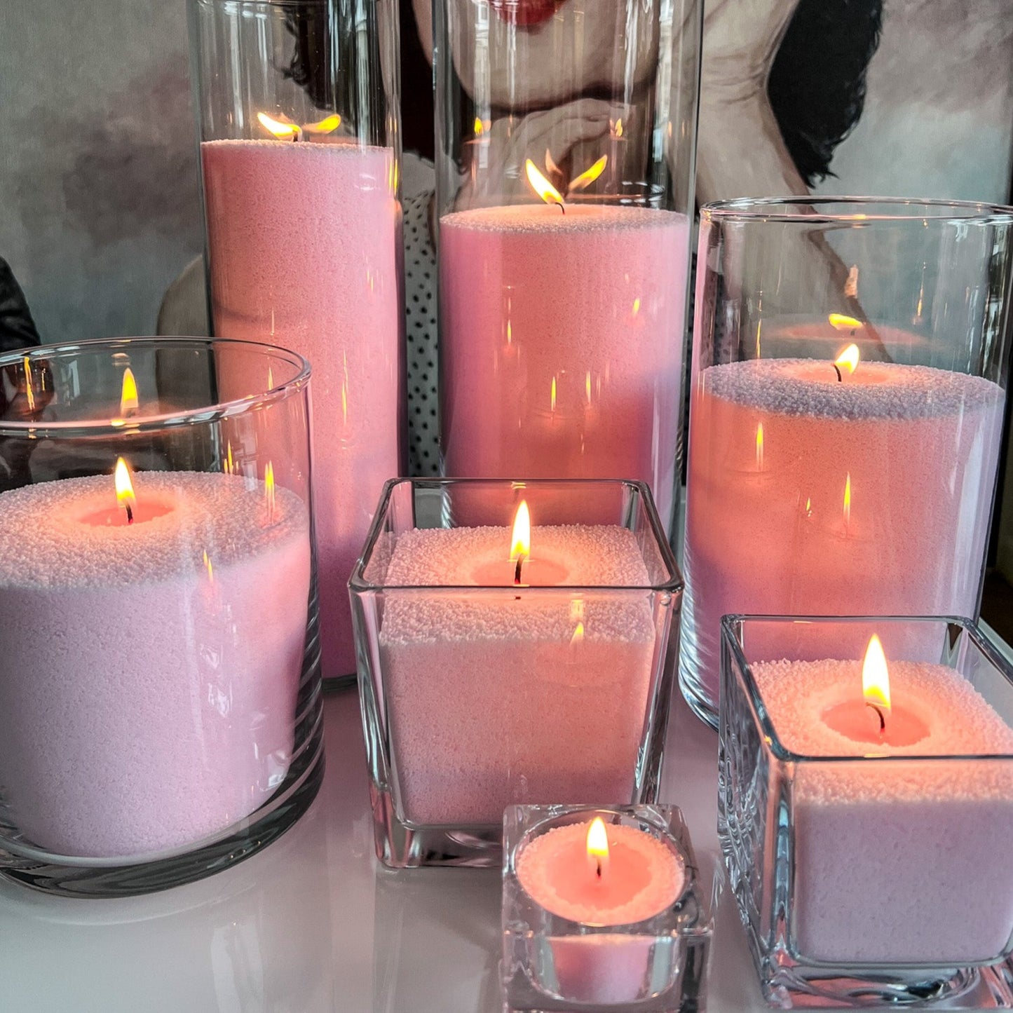 Candle Sand Wax Baby Pink Color Wedding Decor Event Decoration Candle Supplies Candle Supplier Candle Sand For Your Events