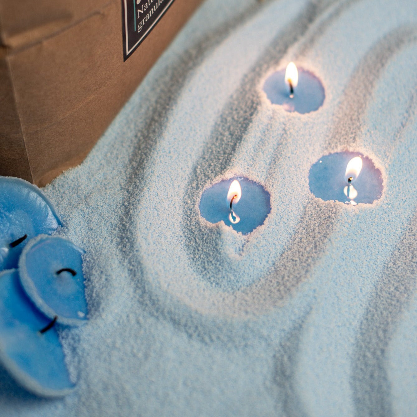 Candle Sand Wax Baby Blue Color Wedding Decor Event Decoration Candle Supplies Candle Supplier Candle Sand For Your Events