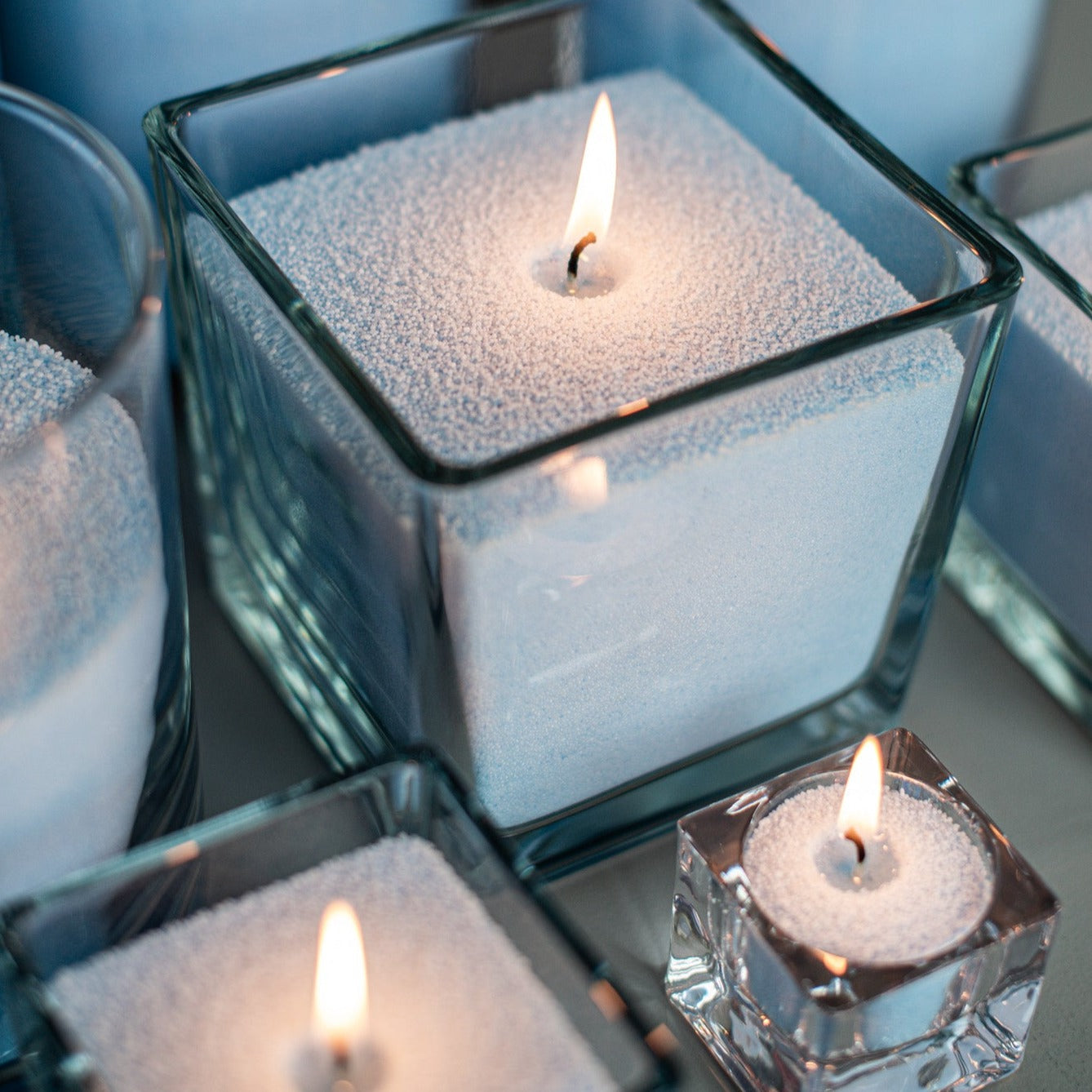 Candle Sand Wax Baby Blue Color Wedding Decor Event Decoration Candle Supplies Candle Supplier Candle Sand For Your Events