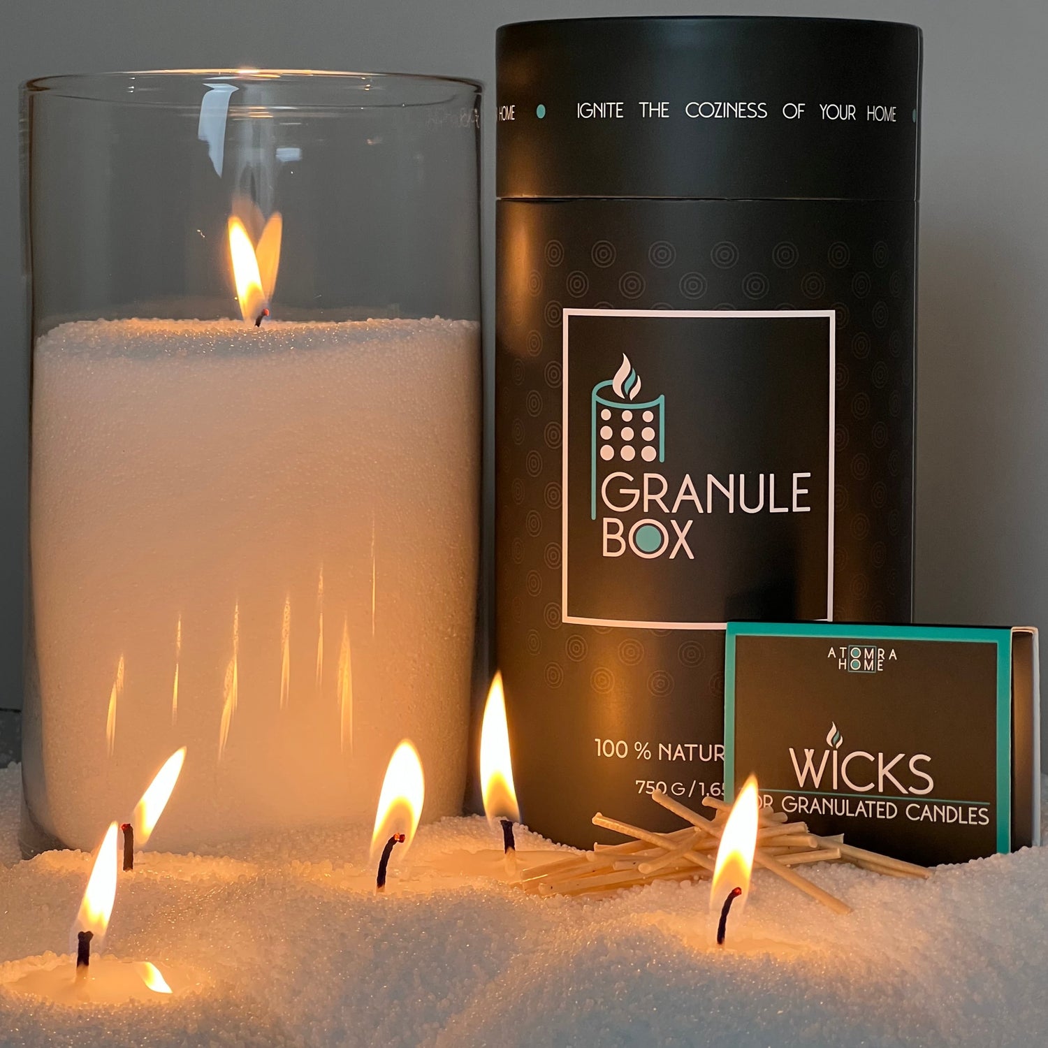 Candle Sand Set Wicks Sand Candle Wax Glass Vase