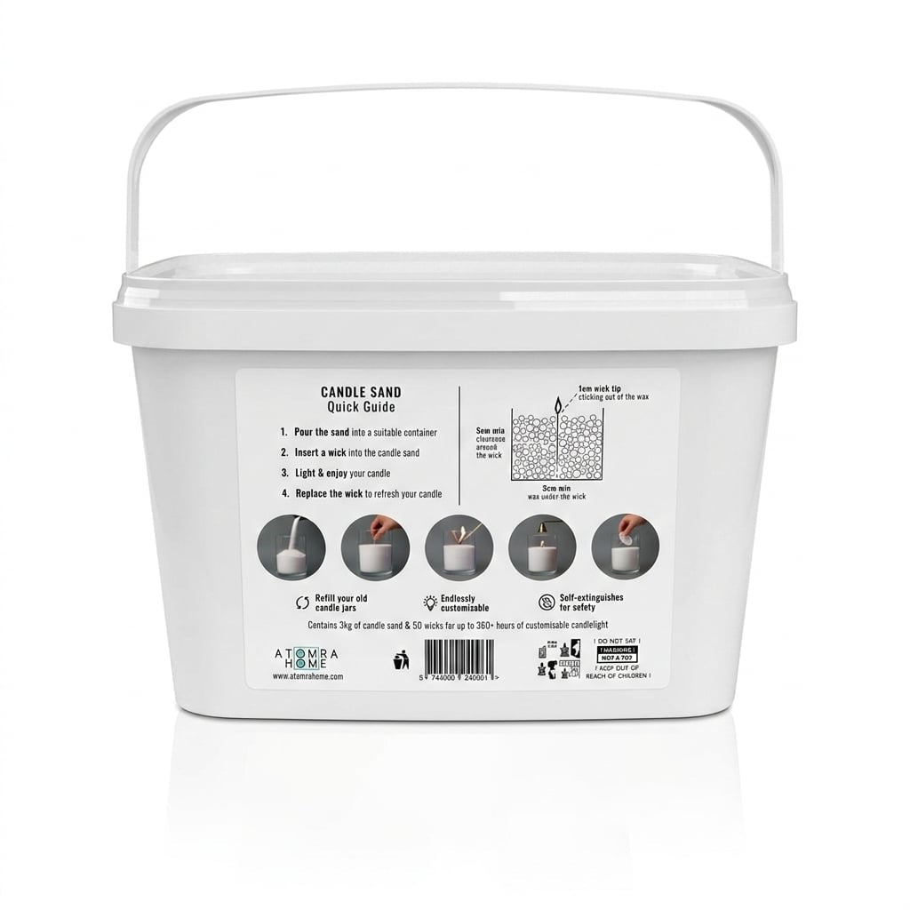 Candle Sand Wax 3 kg + 60 wicks