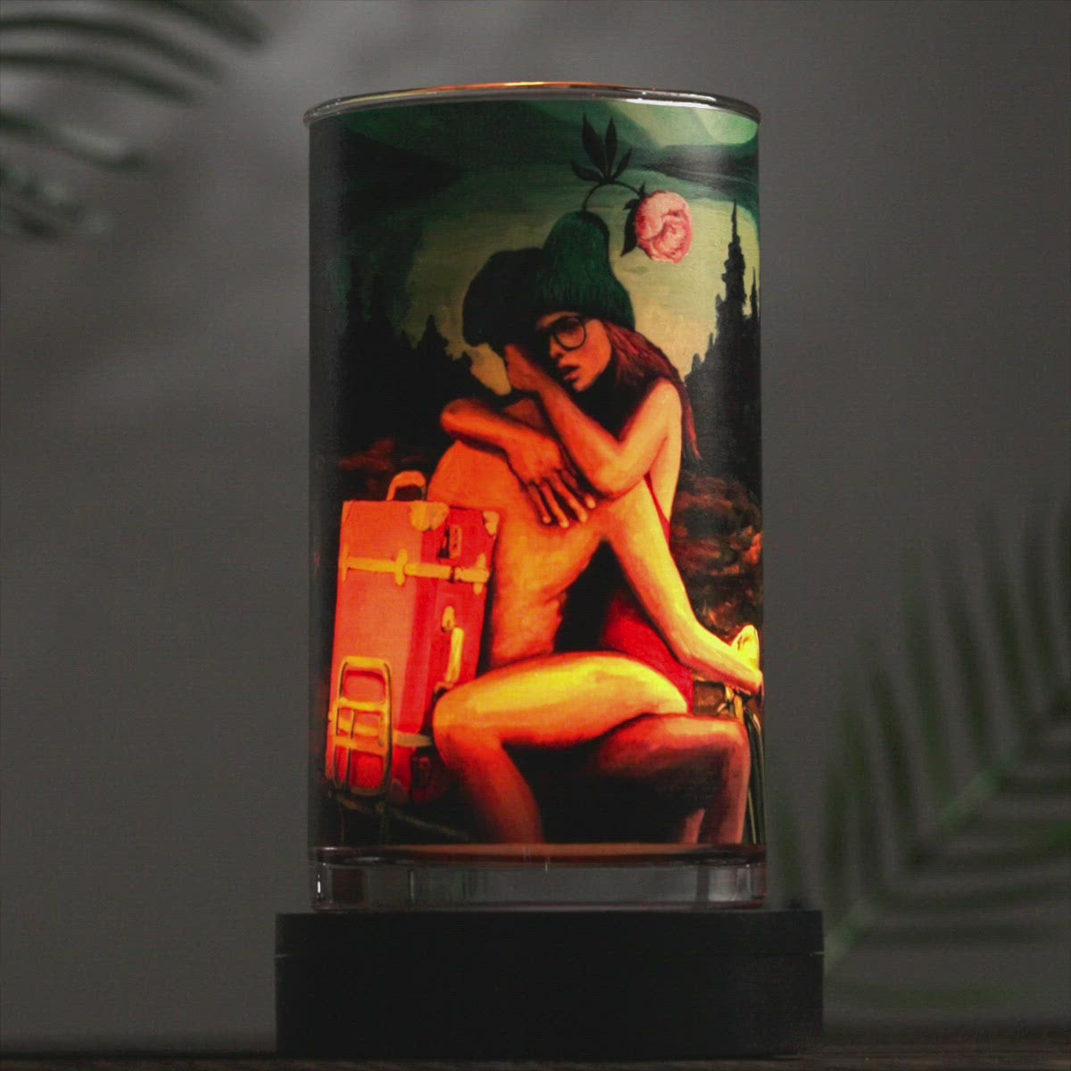 Atomra Home ''winter runaway'' glass candle set box, vase, holder, long burning hours, time, zero waste, eco friendly, 2022, interior design, decor, decoration, anniversary gift