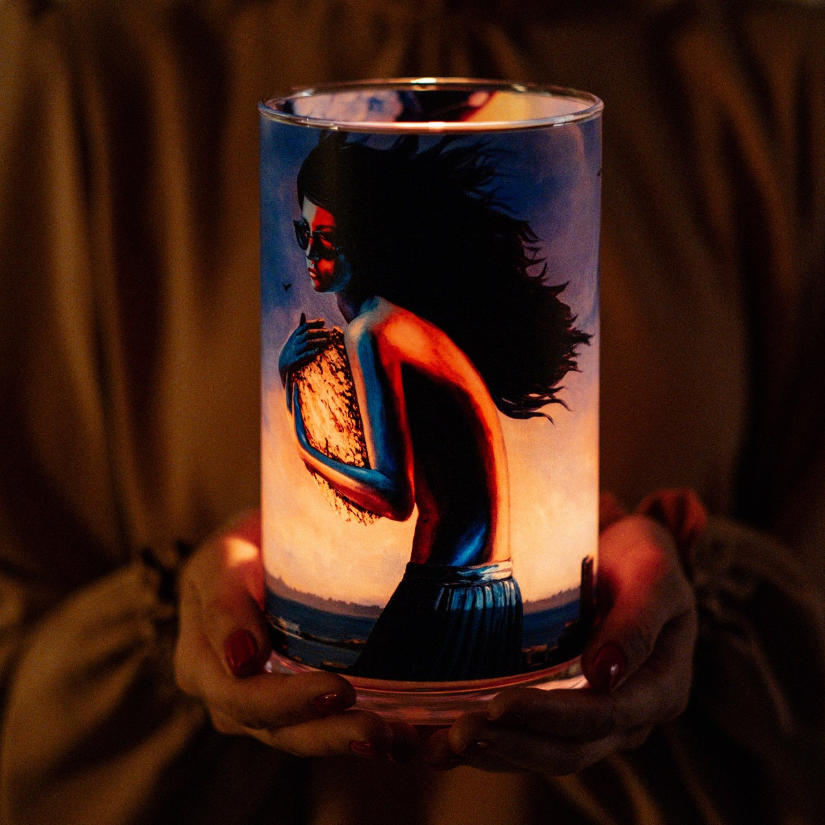 Atomra Home ''We traded dreams for gold'' glass candle, vase, holder, long burning time, zero waste, eco friendly, DIY, 2022