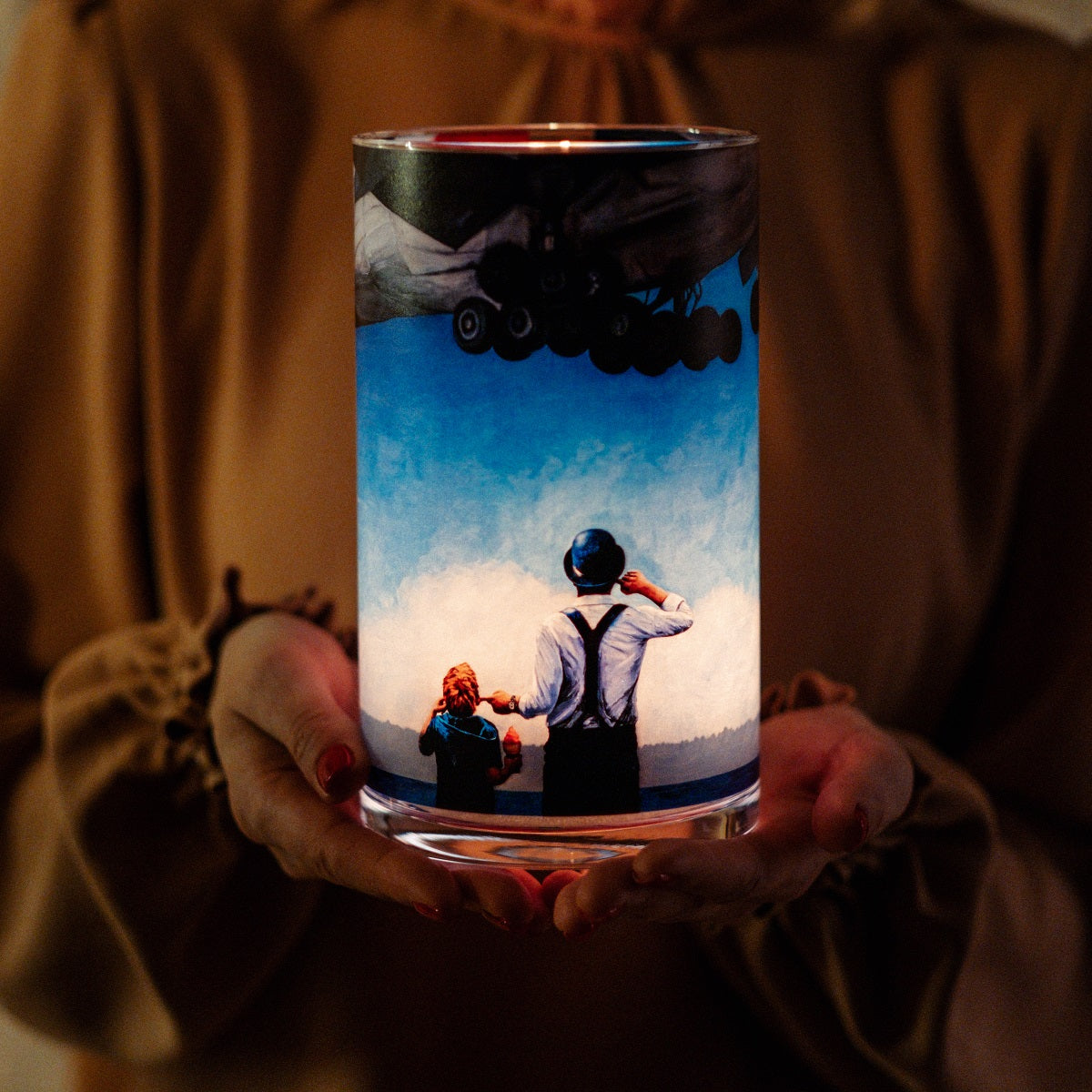 Atomra Home ''weekend with my father'' candle, vase, holder, long burning hours, time, 2022, plane, dad, kid, zero waste, eco friendly